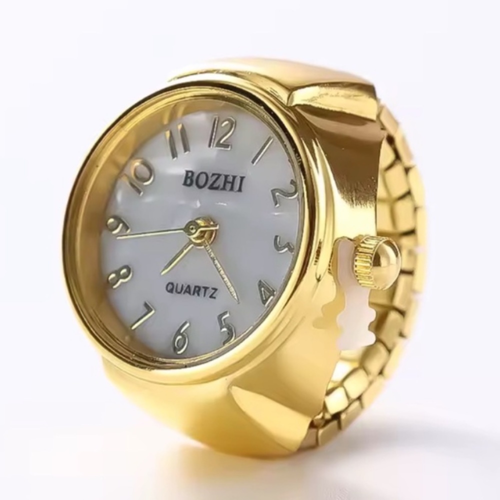Gold Watch Ring – Adjustable Vintage Inspired Timepiece Jewelry